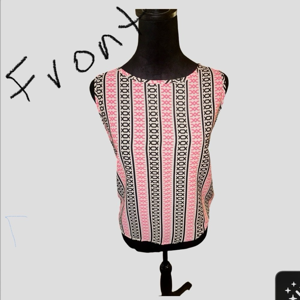 Stylish Pink and Black Women's Top